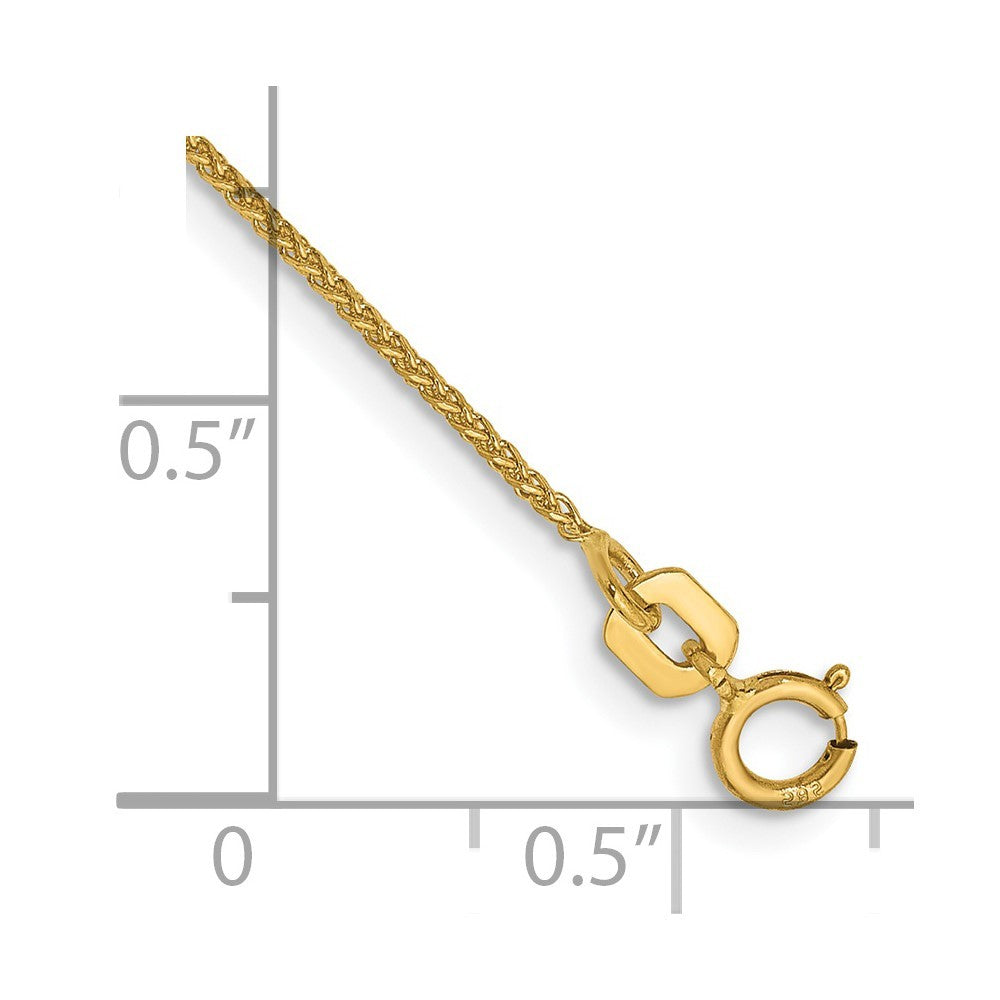 14k Yellow Gold 7 inch 1.05mm Diamond-cut Spiga with Spring Ring Clasp Bracelet