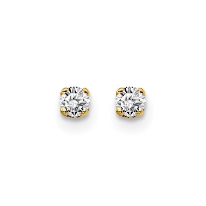 14ky .10ct. I2 K-L Diamond Stud Push-on Earrings
