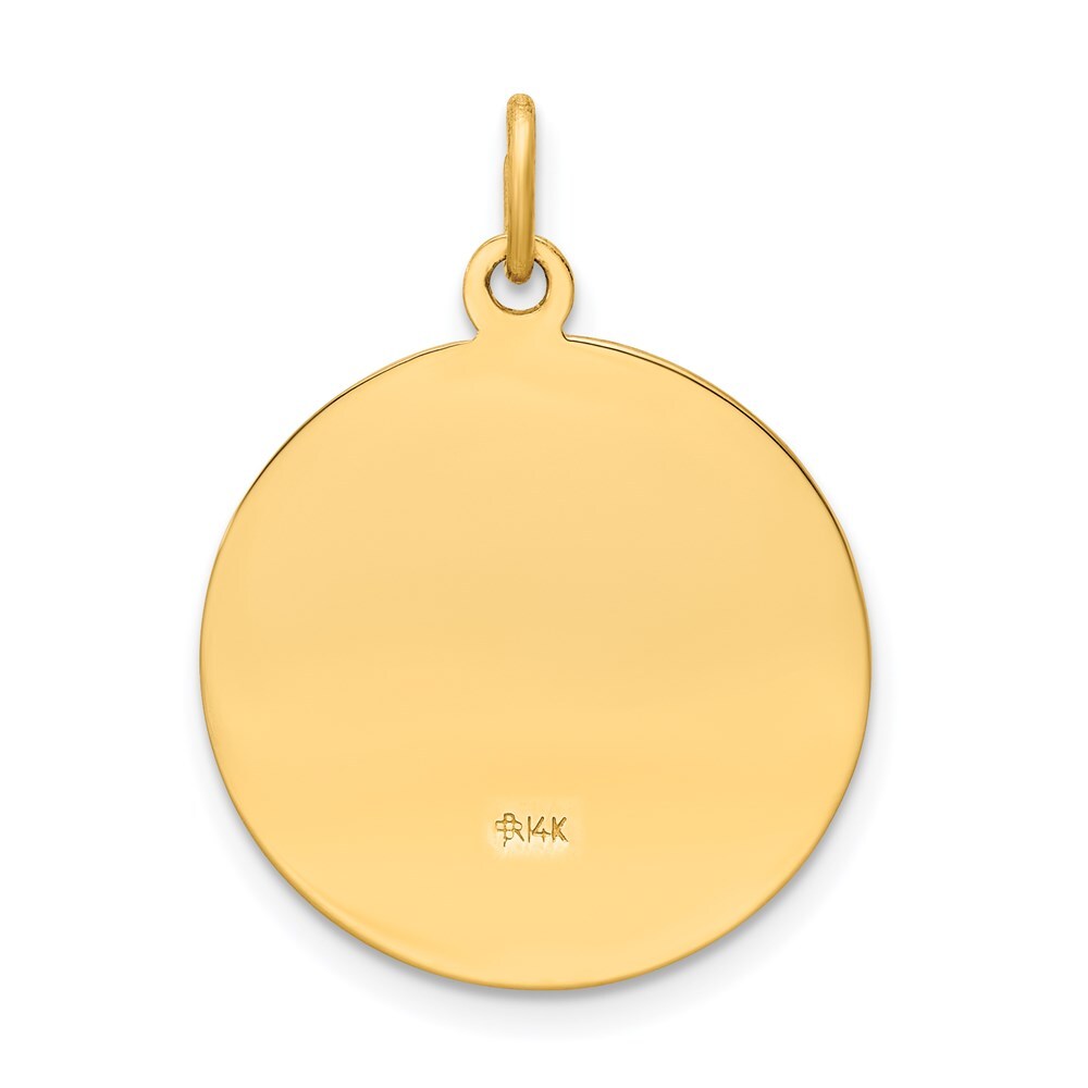 14k Yellow Gold Saint Elizabeth Seton Medal Pendant for Women