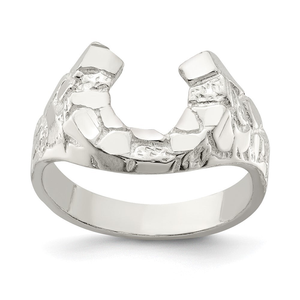 Sterling Silver Horseshoe Ring Size 12