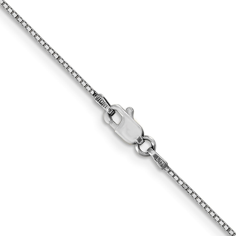 14K White Gold 20 inch .9mm Box Chain Necklace