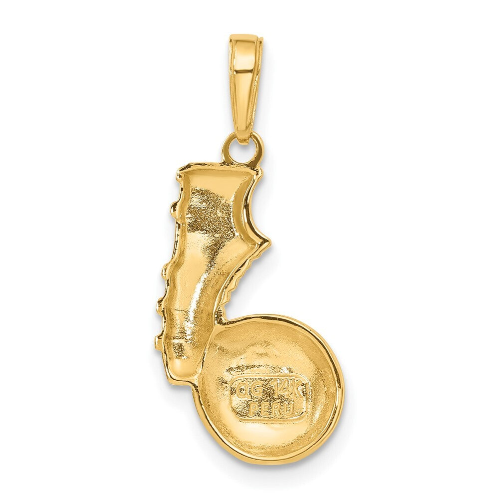 14k Yellow Gold Soccer Ball and Shoe Pendant for Women