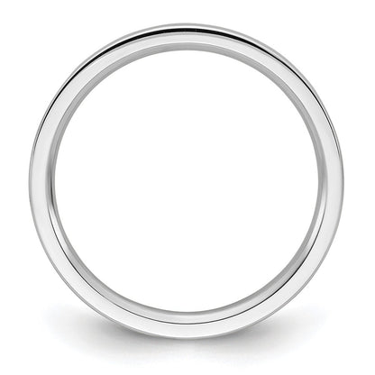 14k White Gold 2mm Standard Weight Flat Comfort Fit Wedding Band Ring Size 5.5