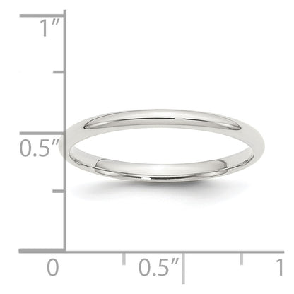 Sterling Silver 2mm Comfort Fit Size 11 Band