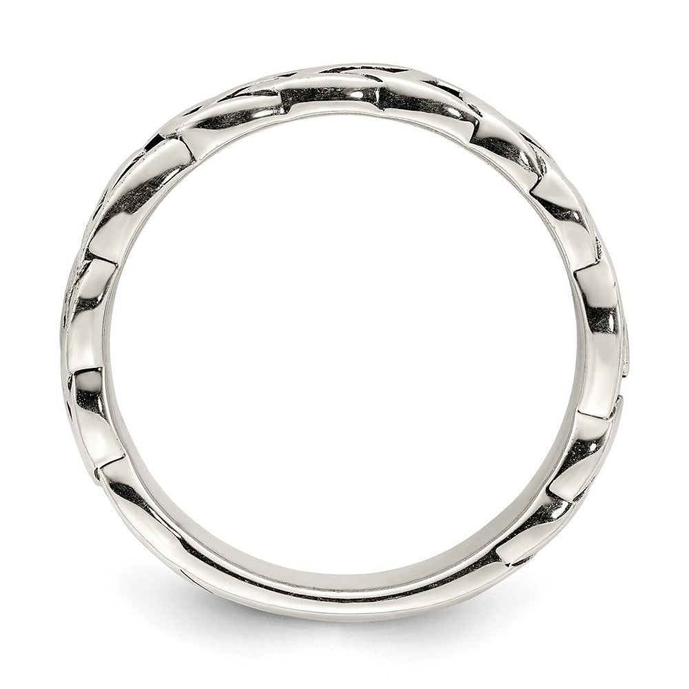 Sterling Silver Antiqued Celtic Knot Band Ring