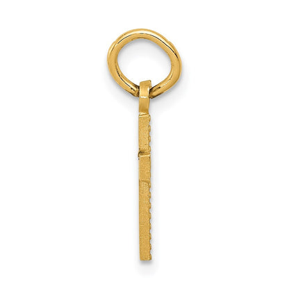 14k Yellow Gold Tiny Cross Charm