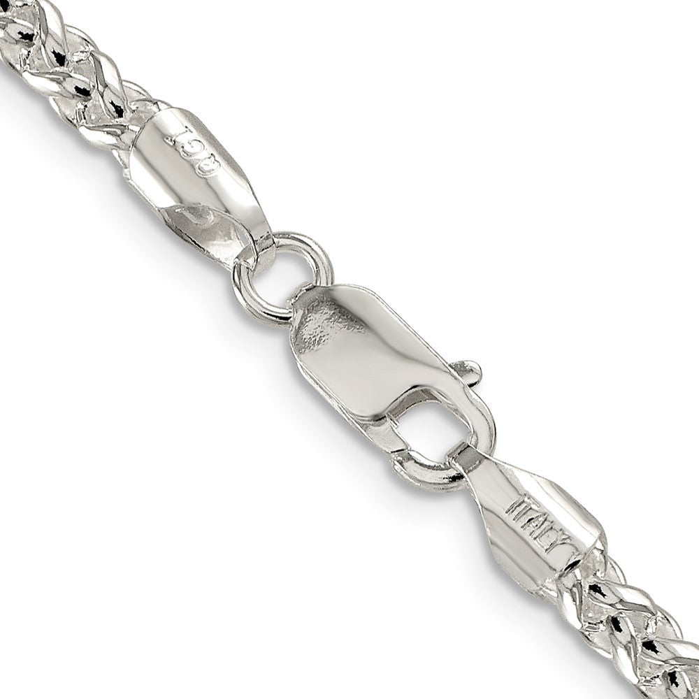 Sterling Silver 4mm Round Spiga Chain Necklace