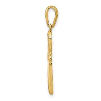 14k Yellow Gold Ankh Cross Pendant