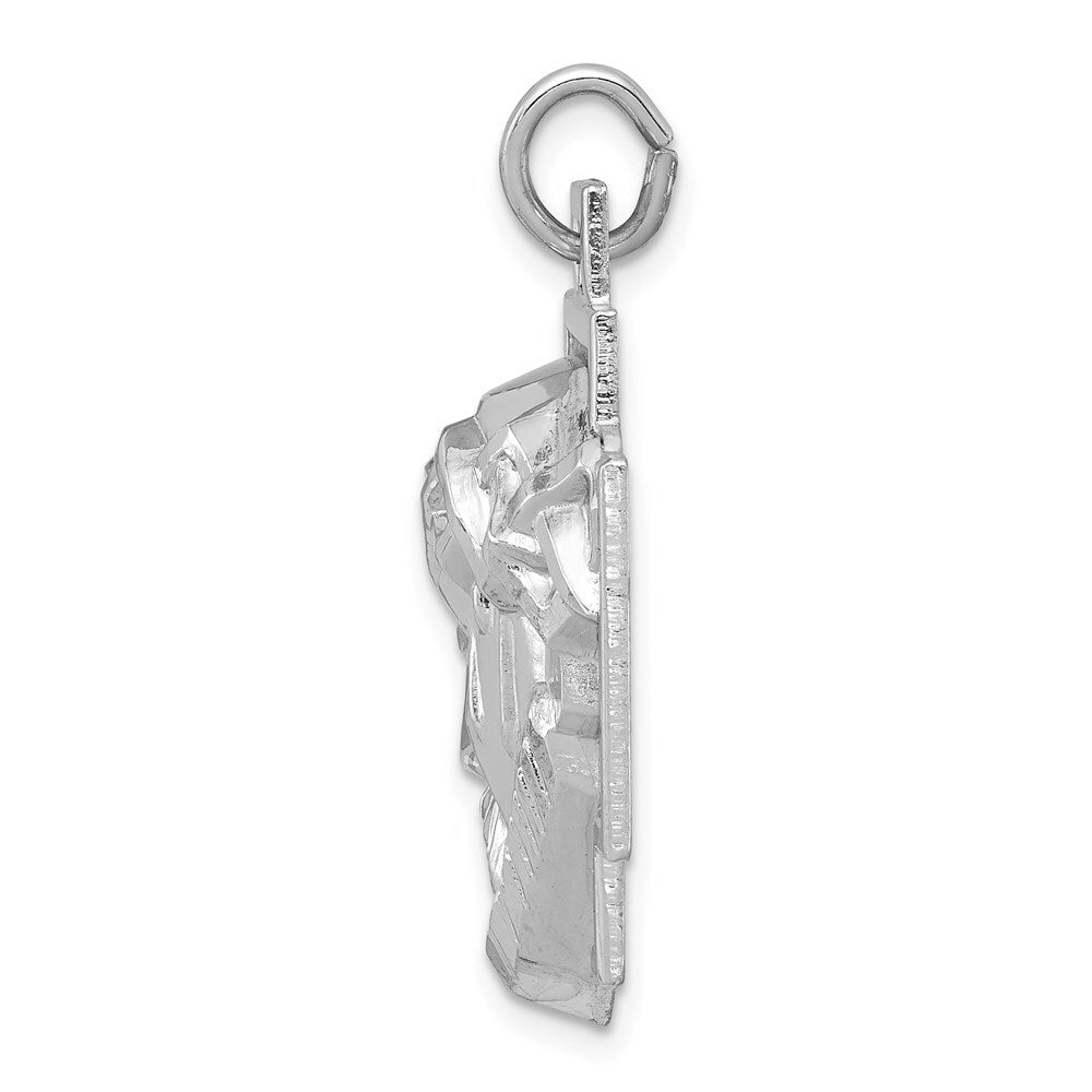 Sterling Silver Rhodium-plated Ecce Homo Charm Holiday Gift for Women