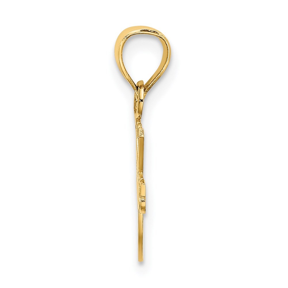 14k Yellow Gold I HEART TENNIS Charm