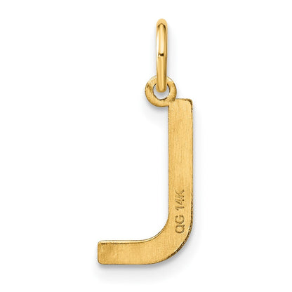14k Yellow Gold Letter L Initial Pendant for Women