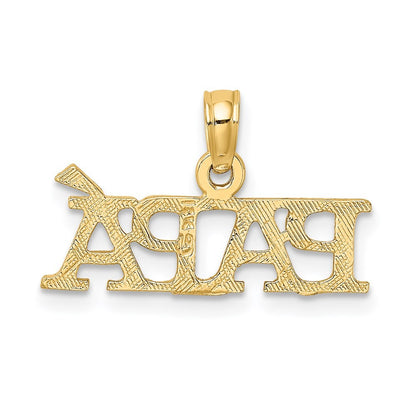 14k Yellow Gold PAPA Charm