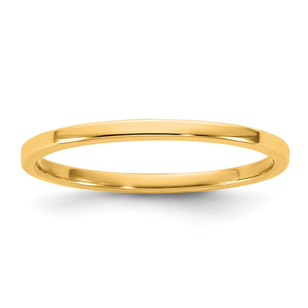 14K Yellow Gold 1.5mm LTW Flat Band Size 7