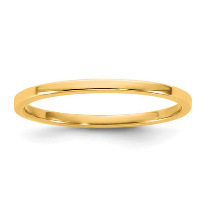 14K Yellow Gold 1.5mm LTW Flat Band Size 7