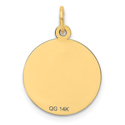 14k Yellow Gold HAPPY ANNIVERSARY Charm Pendant for Women