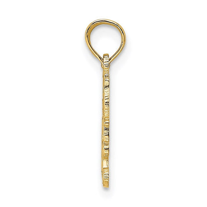 14k Yellow Gold I HEART TO COOK Charm