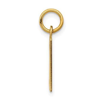 14k Yellow Gold Small Elongated Number 30 Charm Pendant for Women