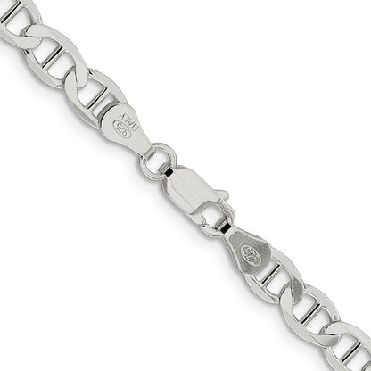 Sterling Silver 5.7mm Flat Anchor Chain Necklace