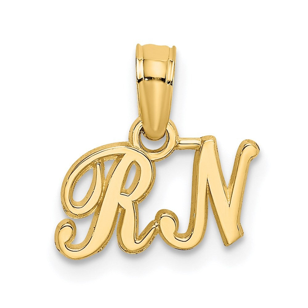 14k Yellow Gold RN Charm