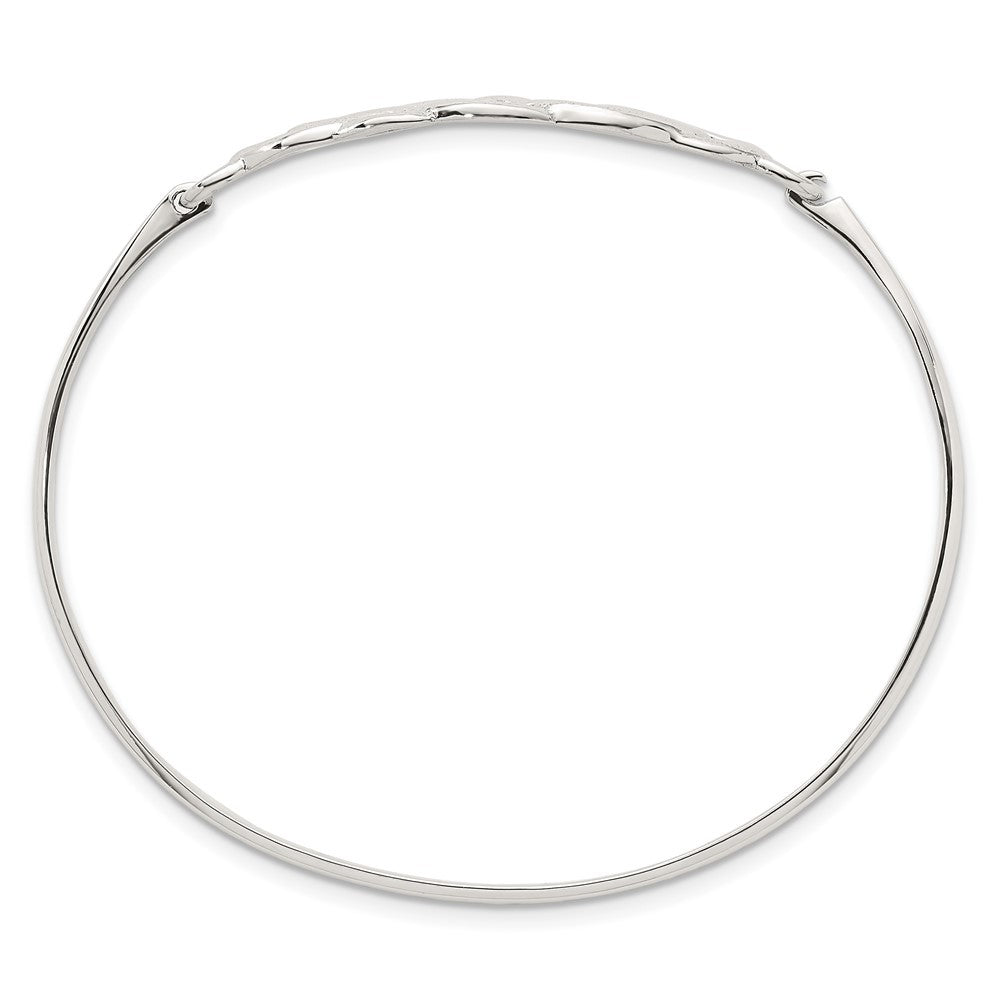 Sterling Silver Polished Celtic Knot Bangle