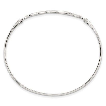 Sterling Silver Polished Celtic Knot Bangle