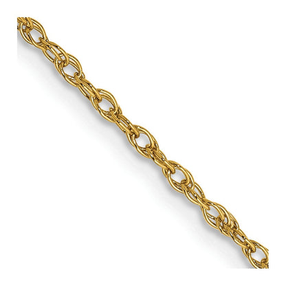 14k Yellow Gold 26 inch 1.3 Heavy Baby Rope with Lobster Clasp Chain