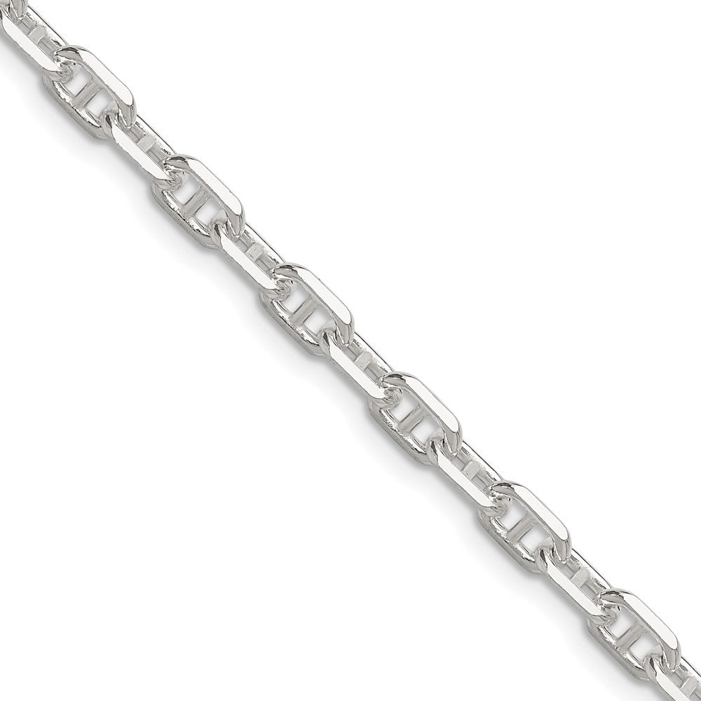 Sterling Silver Polished and Diamond-Cut 4.75mm Mariner Link Chain Necklace