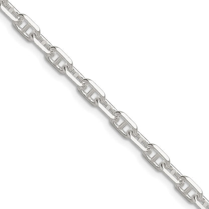 Sterling Silver Polished and Diamond-Cut 4.75mm Mariner Link Chain Necklace