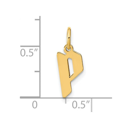 14k Yellow Gold Letter P Initial Pendant for Women