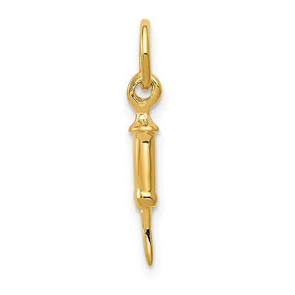 14k Yellow Gold Doctors Syringe Charm Pendant for Women