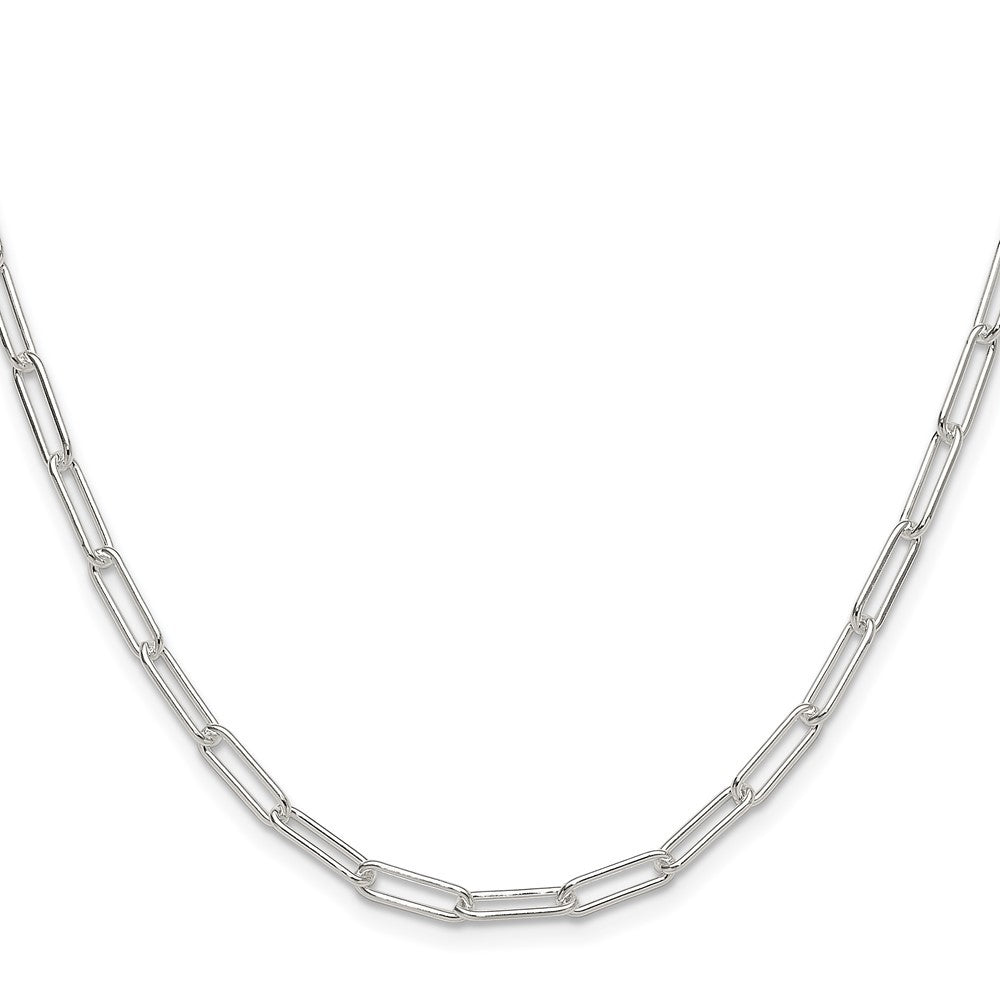 Sterling Silver Polished 3.5mm Paperclip Chain Necklace