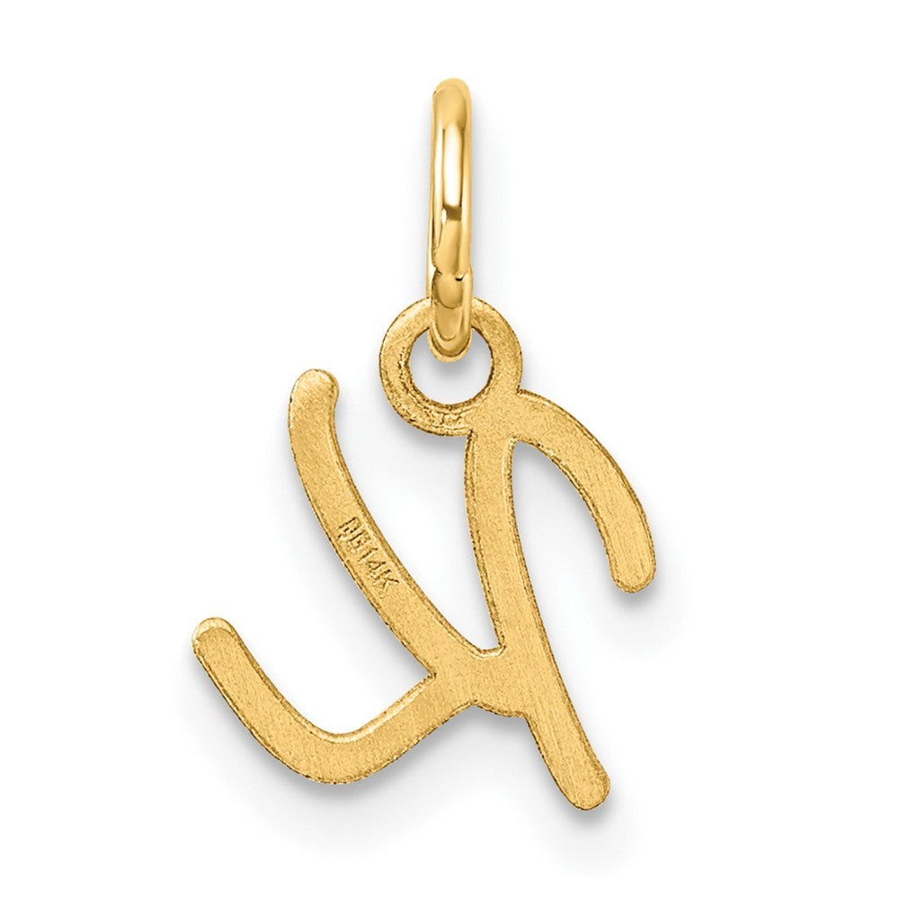 14k Yellow Gold Uppercase Letter K Initial Charm