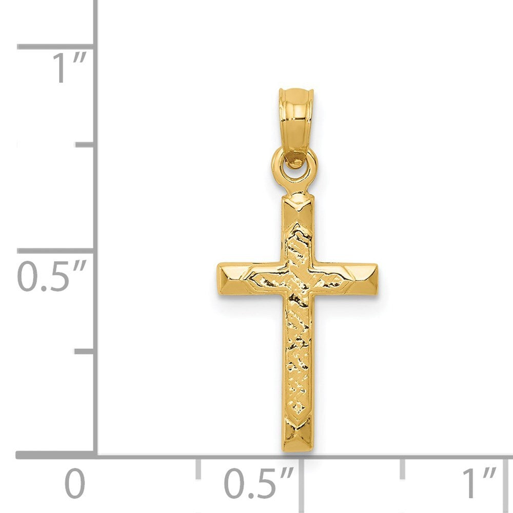 14k Yellow Gold Cross Pendant for Women