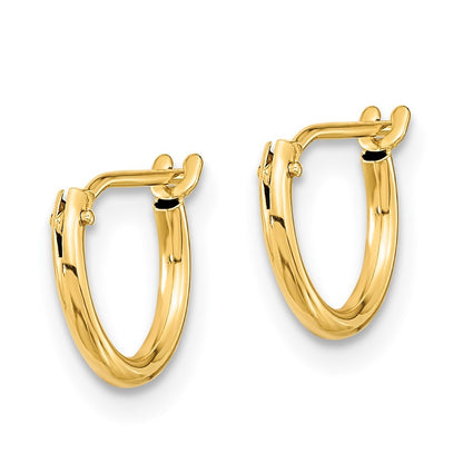 14k Yellow Gold Butterfly FW Cultured Pearl and Hoop 3 Pair Earrings Set