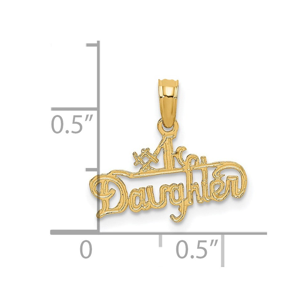 14k Yellow Gold #1 DAUGHTER Charm