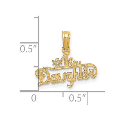 14k Yellow Gold #1 DAUGHTER Charm