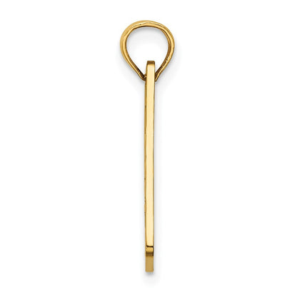 14k Yellow Gold Textured SEA ISLE License Plate Pendant for Women