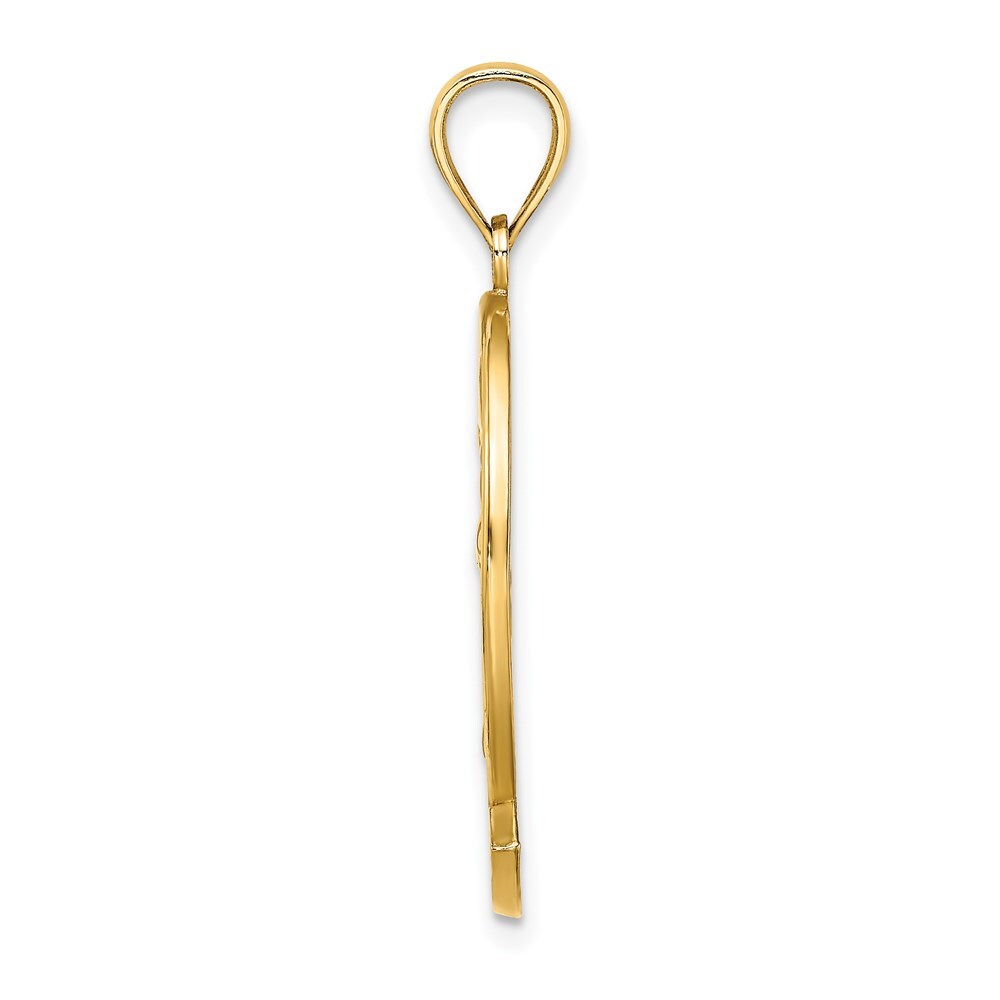 14k Yellow Gold BARBADOS Dolphin Sunset Scene Charm