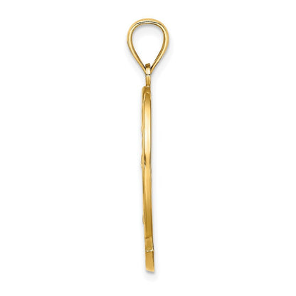 14k Yellow Gold BARBADOS Dolphin Sunset Scene Charm