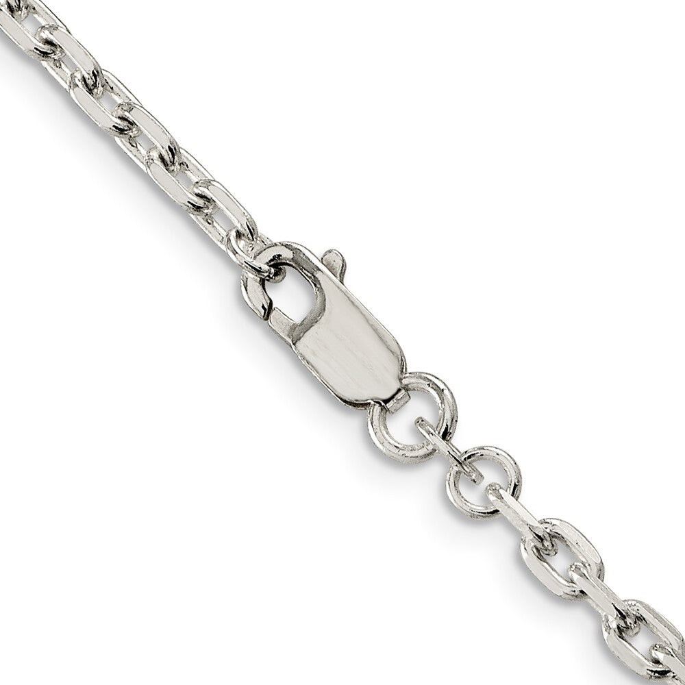 Sterling Silver 3.25mm Beveled Oval Cable Chain Holiday Gift for Women