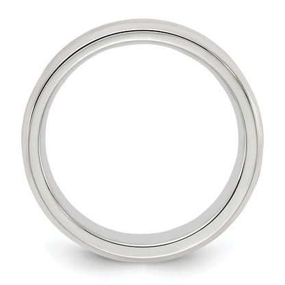 Sterling Silver 5mm Beveled Edge Size 13 Band Ring