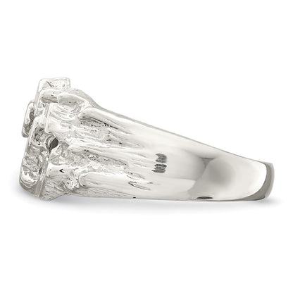 Sterling Silver Men's Nugget Ring Size 9
