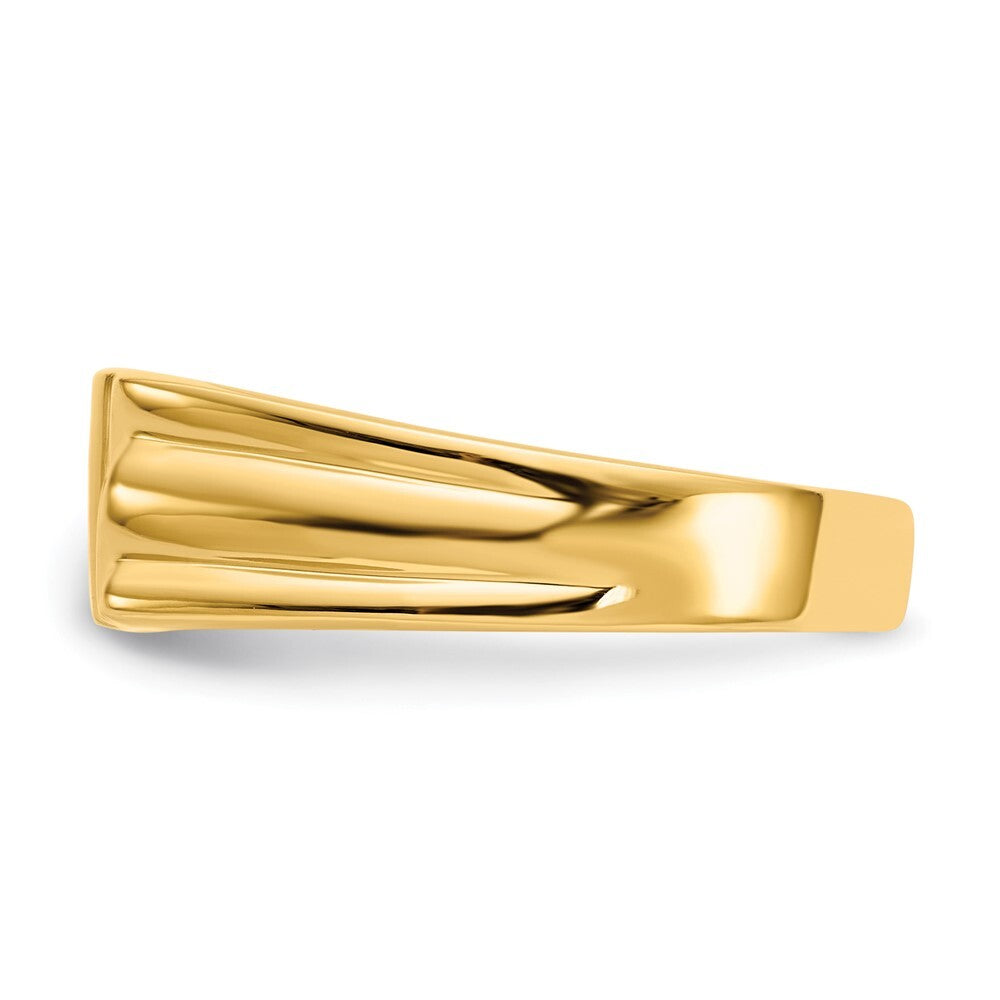 14K Yellow Gold 12.0 x 6.0mm Open Back Signet Ring