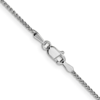 14K White Gold 16 inch 1.25mm Diamond-cut Spiga Chain Necklace