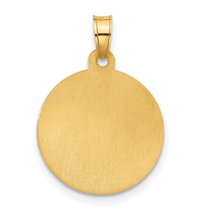 14k Yellow Gold Hollow St. Joseph Medal Pendant for Women