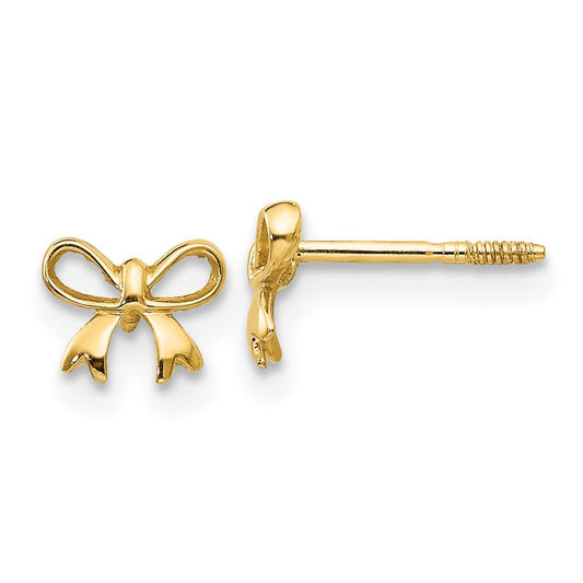 14k Yellow Gold Madi K Bow Post Earrings