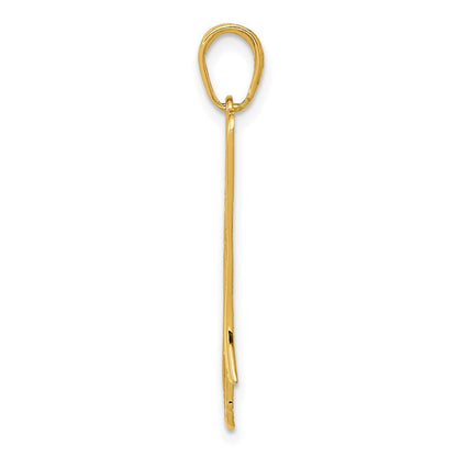 14k Yellow Gold Trombone Pendant