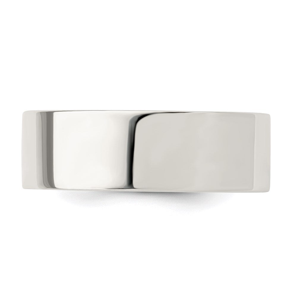 Sterling Silver 7mm Comfort Fit Flat Size 8 Band