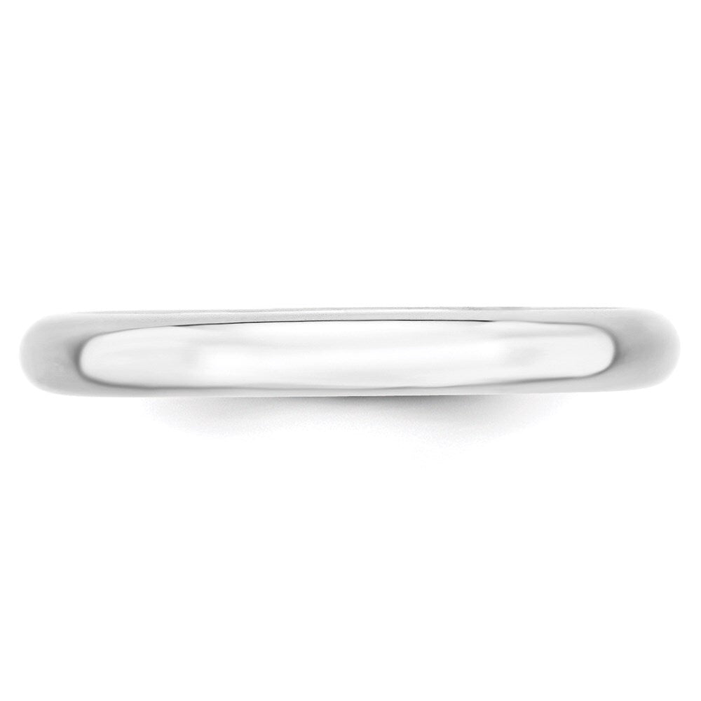 14k White Gold 3mm Standard Weight Comfort Fit Wedding Band Size 5