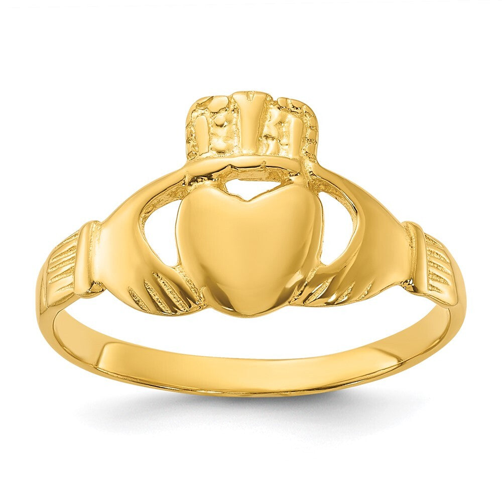 Sterling Silver Gold-tone Polished Claddagh Ring Size 6